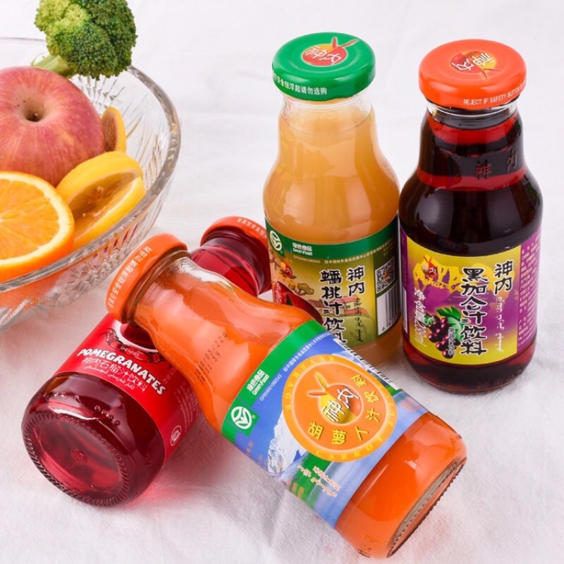 新疆神内胡萝卜汁蟠桃汁黑加仑汁番茄汁石榴汁沙棘汁7种口味