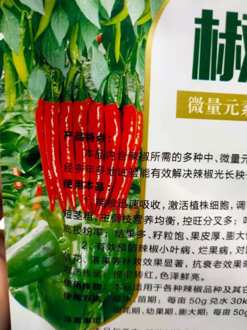 辣椒膨大拉直剂，控旺分叉多结果多