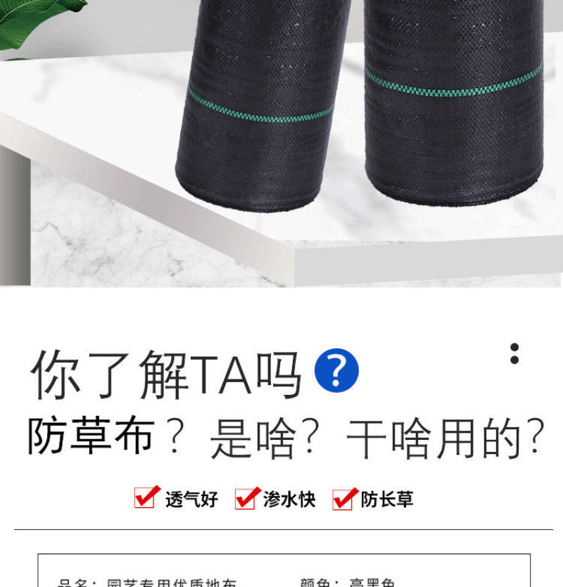防草布除草布农用果树果园大棚可抗老化耐用渗水保湿黑色地膜