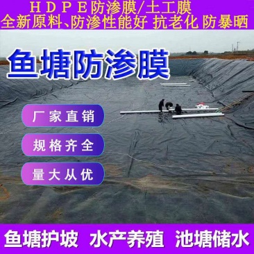 鱼塘防渗膜塑料薄膜防水膜加厚防漏膜池塘防水布鱼池膜专用土