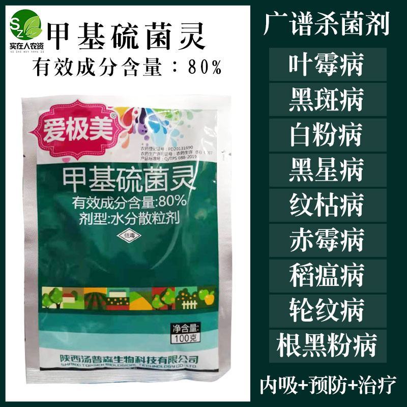 80%甲托水分散果树蔬菜花卉白粉病所有病害广谱通用杀菌剂