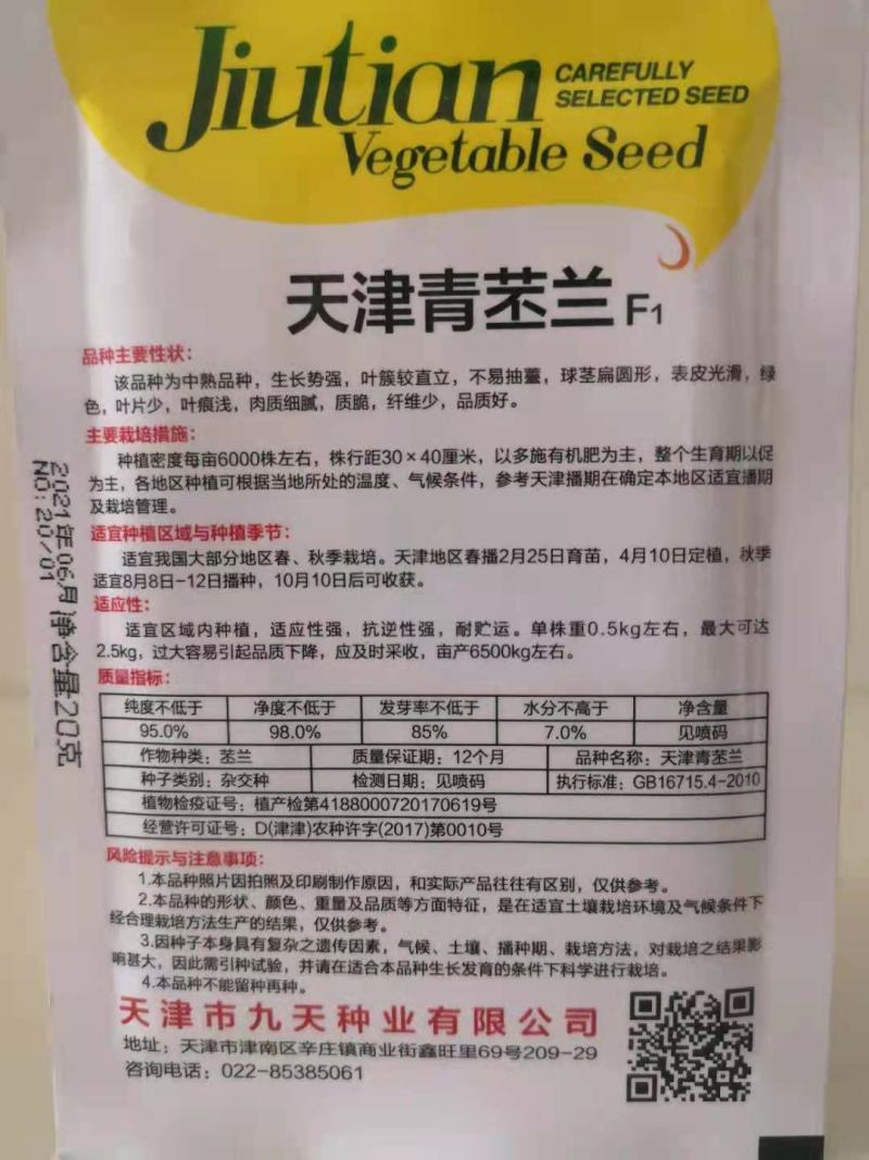 天津青苤蓝种子紫苤兰水果芥蓝芥兰头种籽孑大田四季秋季高产