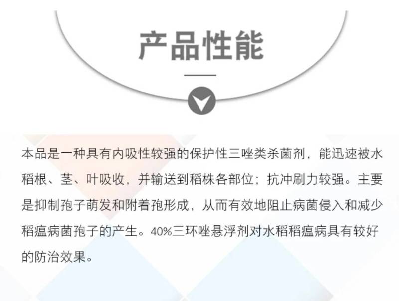 40%三环唑水稻稻瘟病专用药苗瘟叶瘟稻瘟灵穗颈瘟杀菌剂