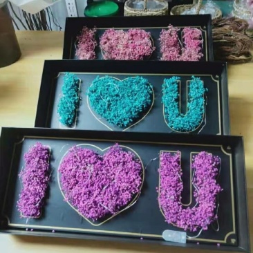 七夕情人节永生满天星ILOVEYOU手提礼盒送女朋友包邮