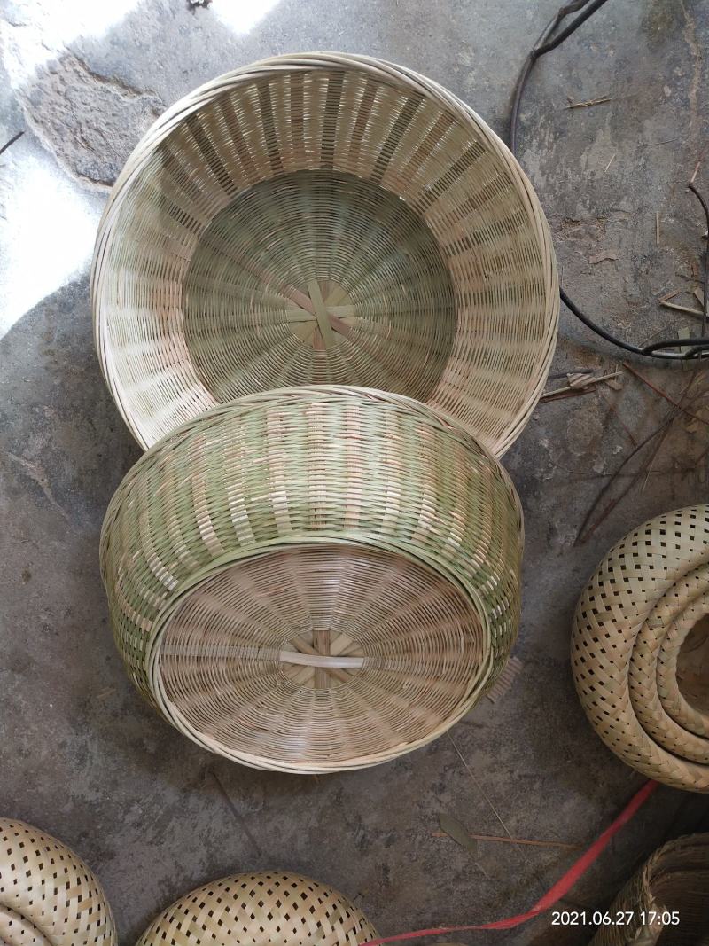 竹编竹制品大号碗篮竹青皮精编水果篮洗菜篮子零食收纳篮