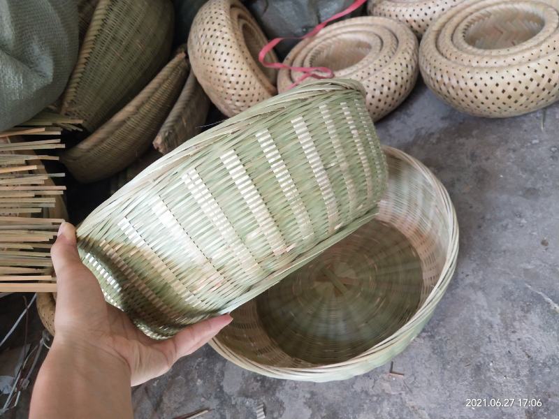 竹编竹制品大号碗篮竹青皮精编水果篮洗菜篮子零食收纳篮