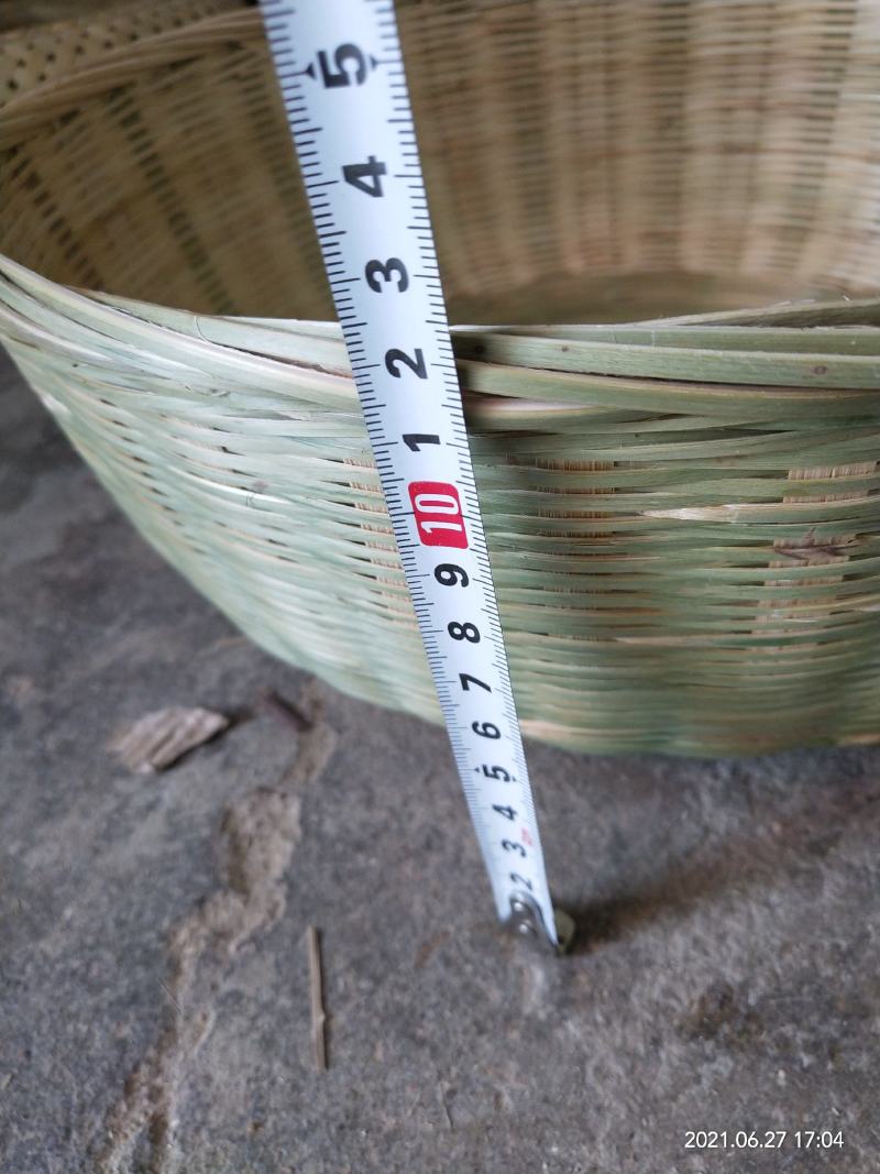 竹编竹制品大号碗篮竹青皮精编水果篮洗菜篮子零食收纳篮