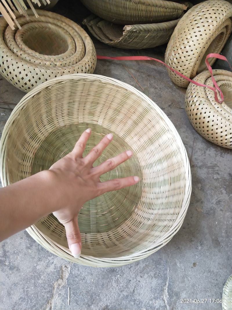 竹编竹制品大号碗篮竹青皮精编水果篮洗菜篮子零食收纳篮