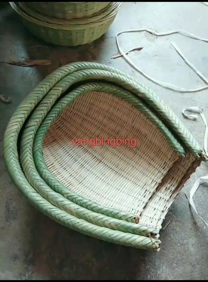 广西竹编竹制品竹青皮包边筲箕畚箕撮箕畚斗洗菜篮