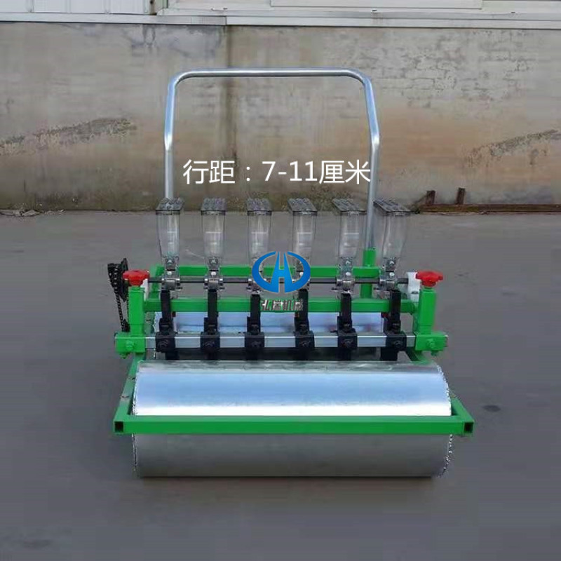 手推多行蔬菜播种机行距株距播深可调小青菜精播机