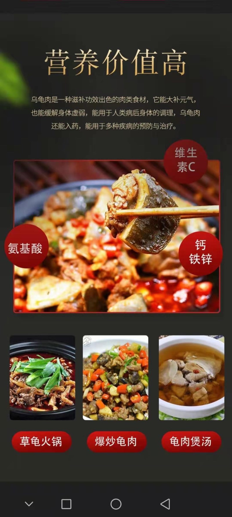乌龟肉，餐饮，快餐，酒店，营养价值高