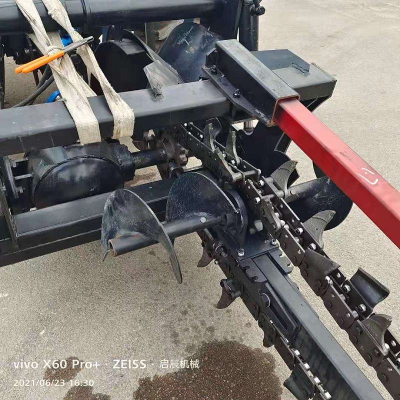 拖拉机带链条式开沟机开槽机电缆管道渠道工程带爬行档
