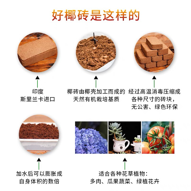 椰砖营养土清仓包邮特价通用型养花专用花土家我用脱盐椰土
