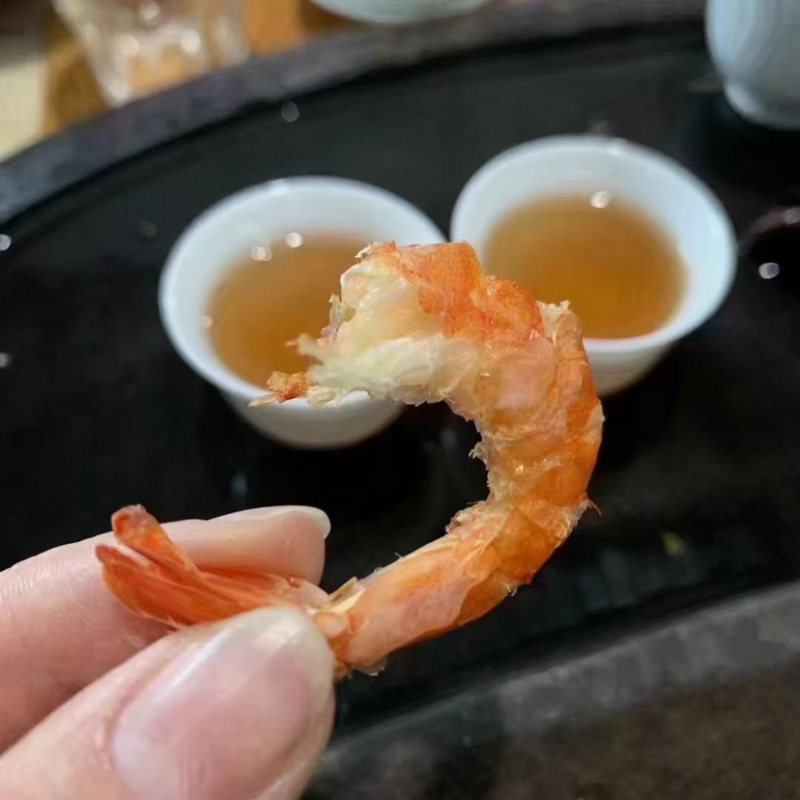 正宗烤虾，活虾4斤烤出一斤虾干，条条新鲜