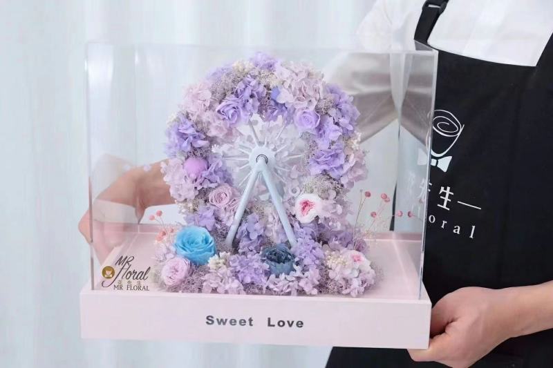 永生花摩天轮礼盒一件代发批发支持社区团购可来样加工