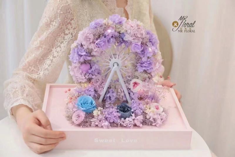 永生花摩天轮礼盒一件代发批发支持社区团购可来样加工