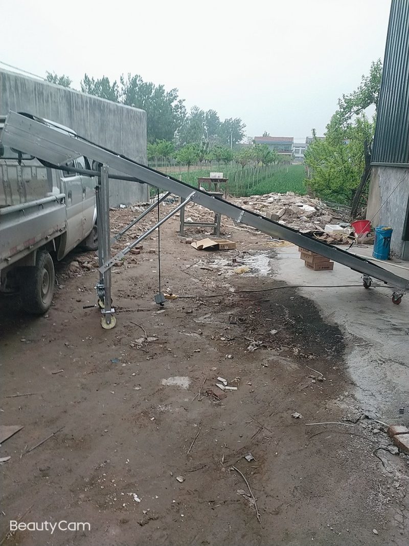 小型皮带折叠输送机粮食玉米棒爬坡防滑输送带传送带装车卸货