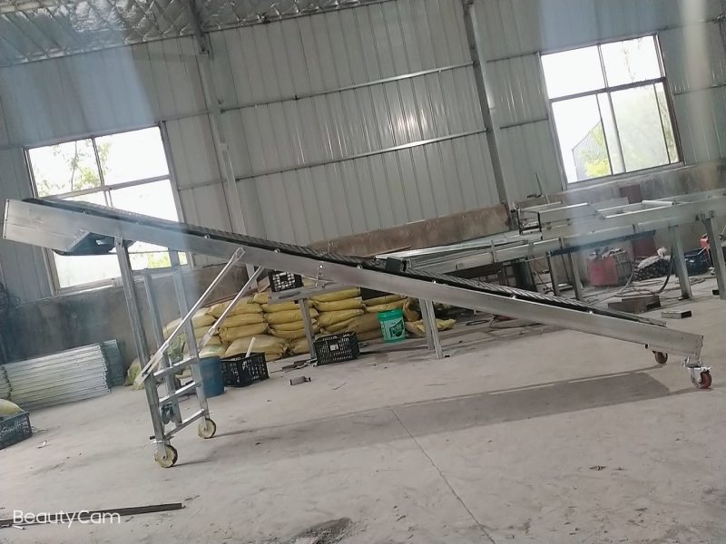 小型皮带折叠输送机粮食玉米棒爬坡防滑输送带传送带装车卸货