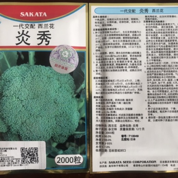 坂田原装炎秀西兰花种子