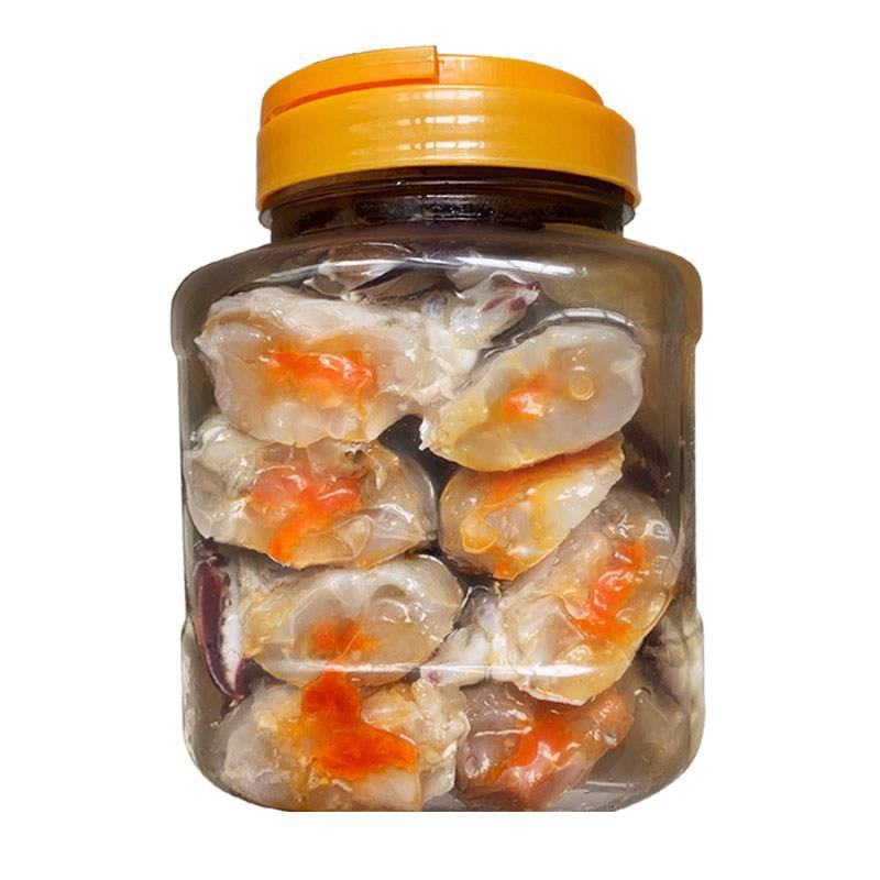 台州特产海鲜螃蟹罐装蟹肉罐头醉蟹即食呛蟹红膏梭子蟹腌蟹块