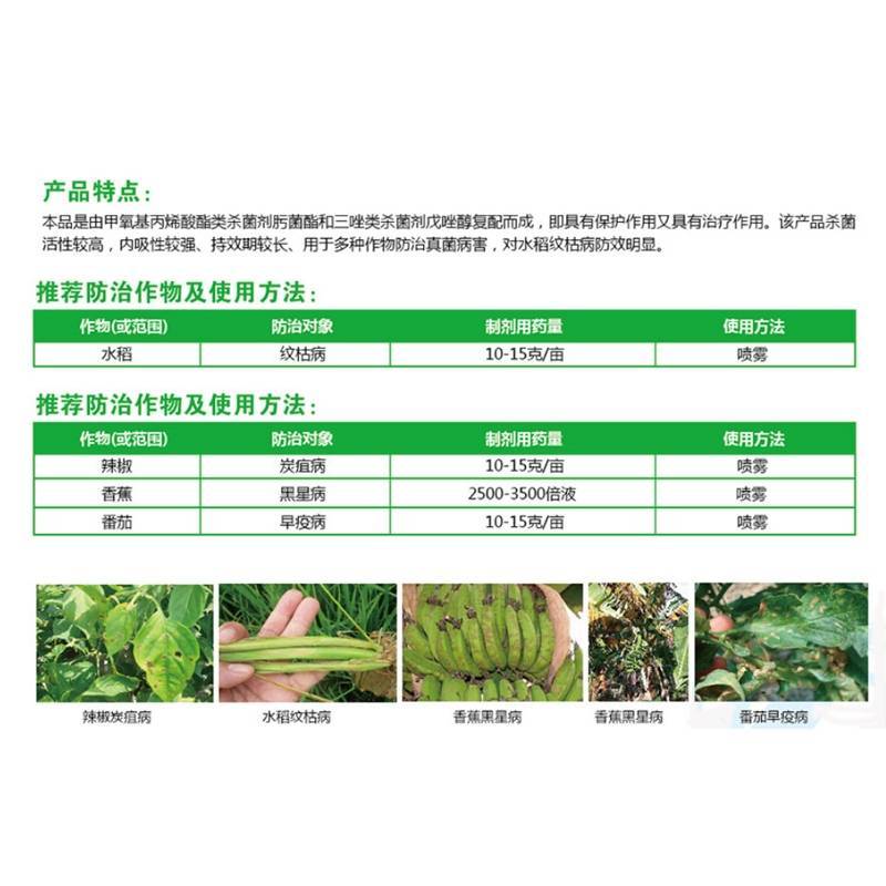 精拿地稳75%肟菌戊唑醇水稻纹枯病锈病炭疽白粉病杀菌剂