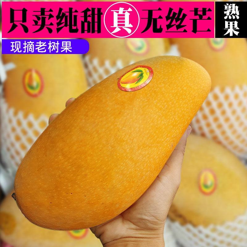 特价海南大金煌芒果水仙芒甜心芒当季新鲜热带水果大青芒整箱