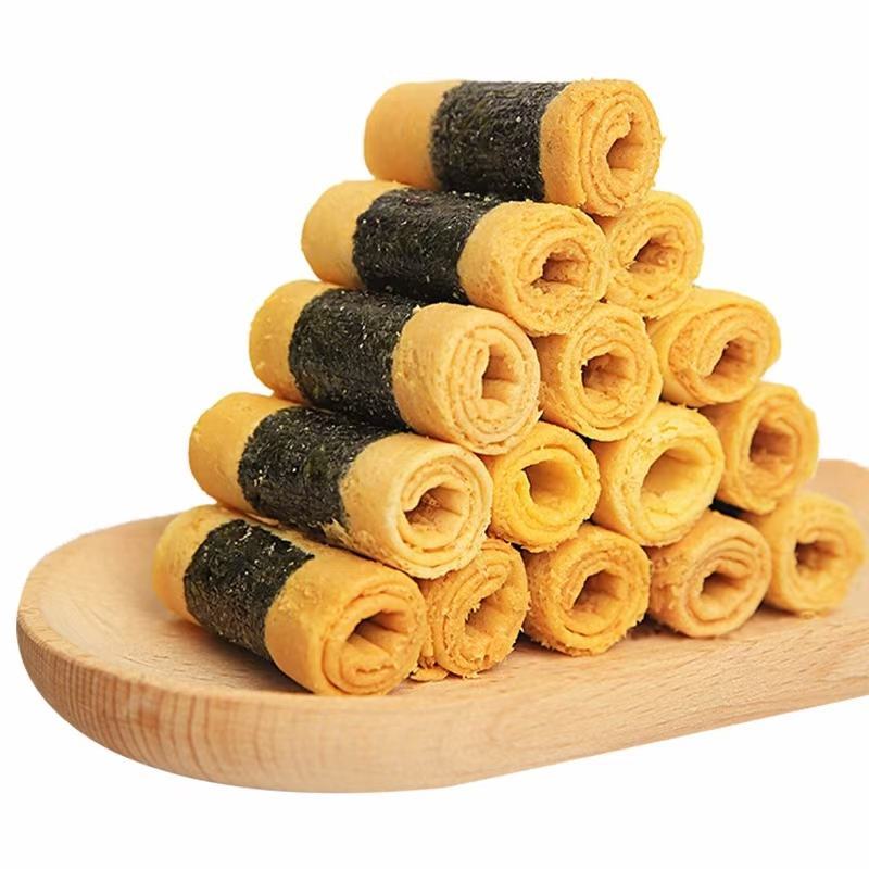 蛋卷仔190g/盒，海苔、咸蛋黄双口味可以选