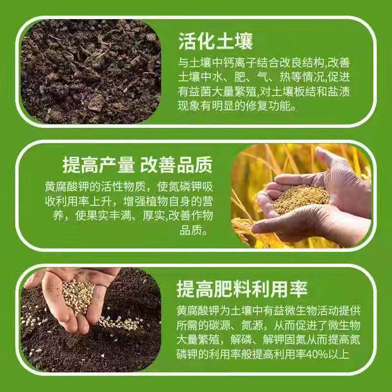 【矿源黄腐酸钾】激活土壤，生根壮苗，提高肥效