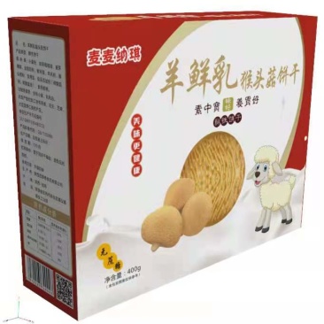 羊鲜乳猴头菇饼干