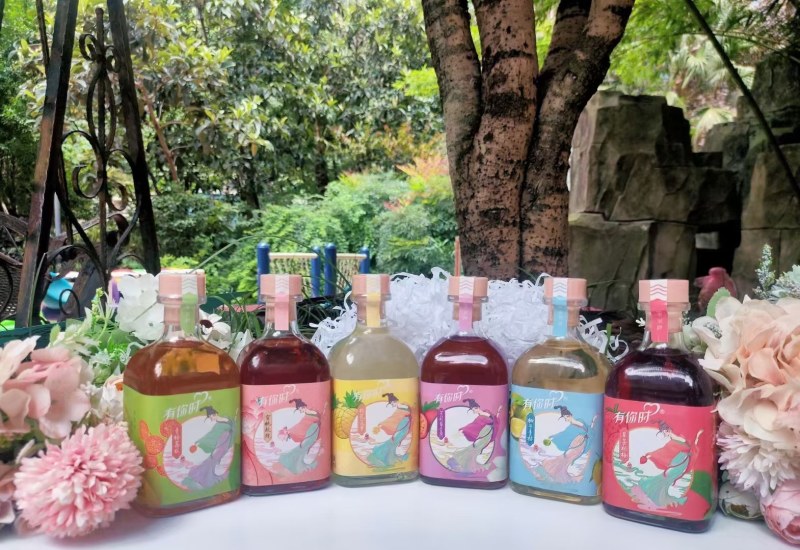 新品复合型纯酿发酵花果酒8度