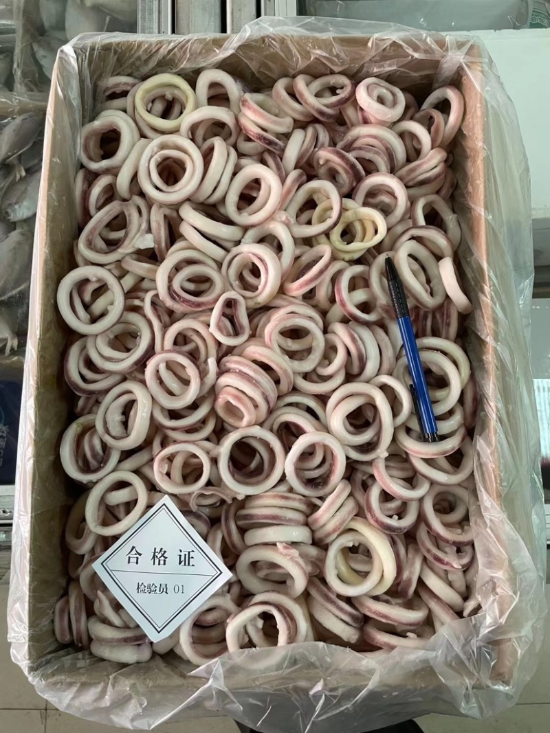 鱿鱼圈一箱10斤，干冰鱿鱼圈