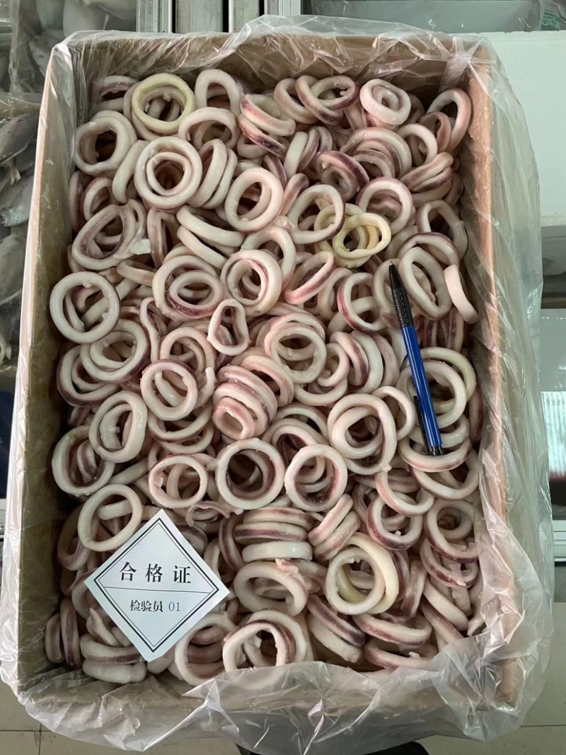 鱿鱼圈一箱10斤，干冰鱿鱼圈