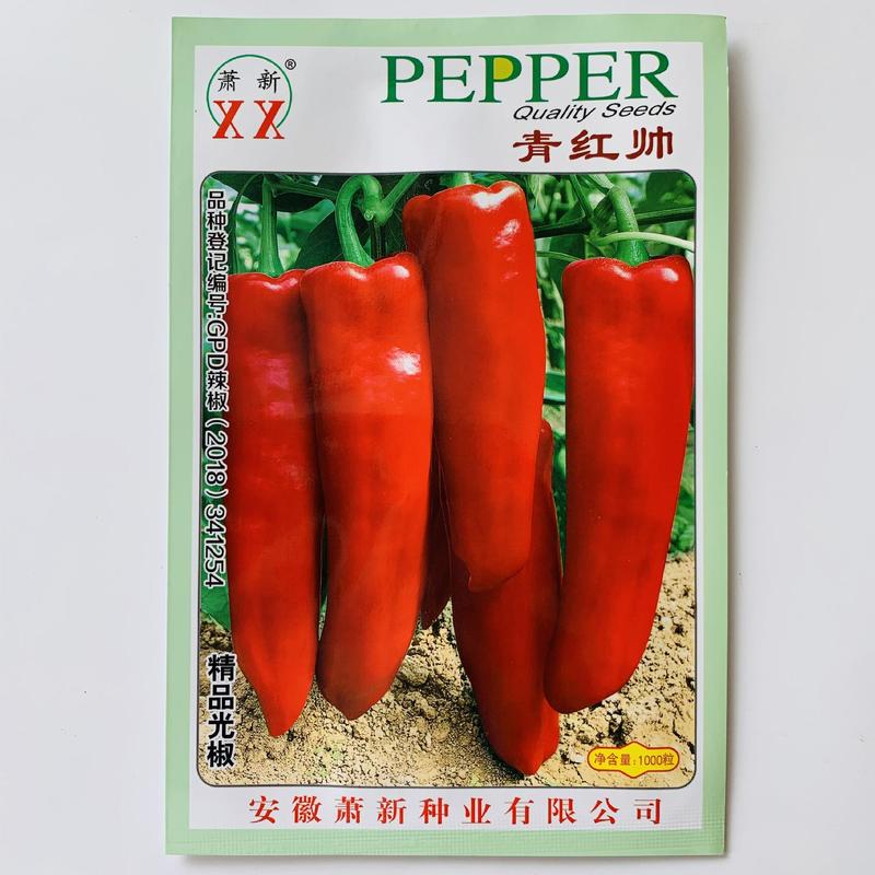 萧新青红帅种子长牛角椒种子杂交品种青红两用原装正品种子