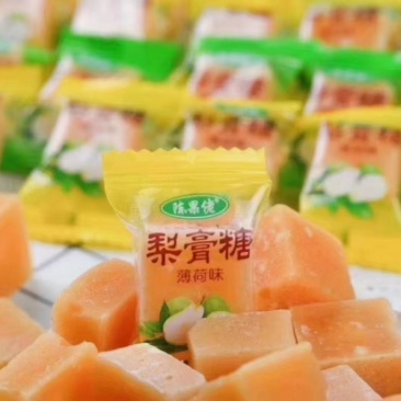 陈果佬梨膏糖薄荷糖各种颜色一手货源一袋60斤