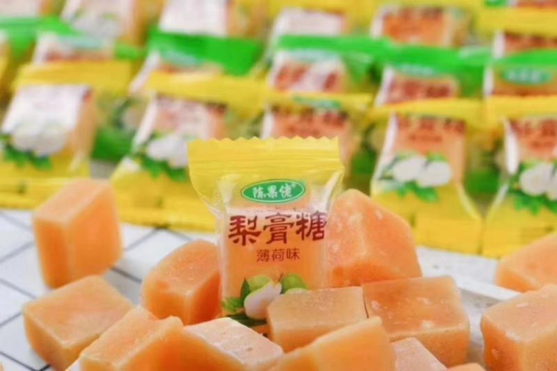 陈果佬梨膏糖薄荷糖各种颜色一手货源一袋60斤