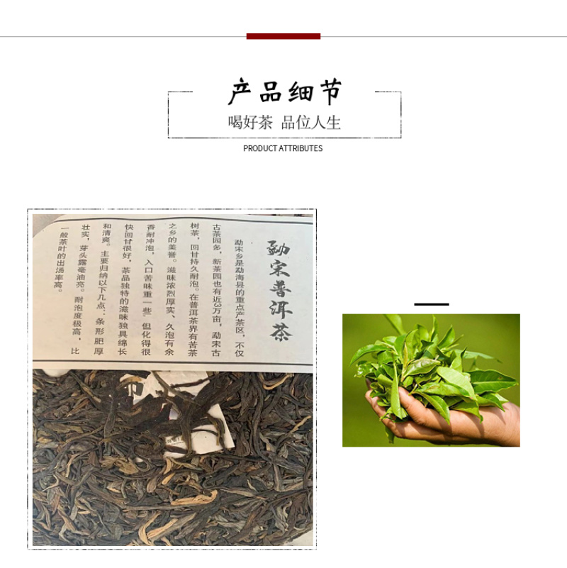 精品好茶2020年勐宋小树春茶普洱茶生茶357g饼茶