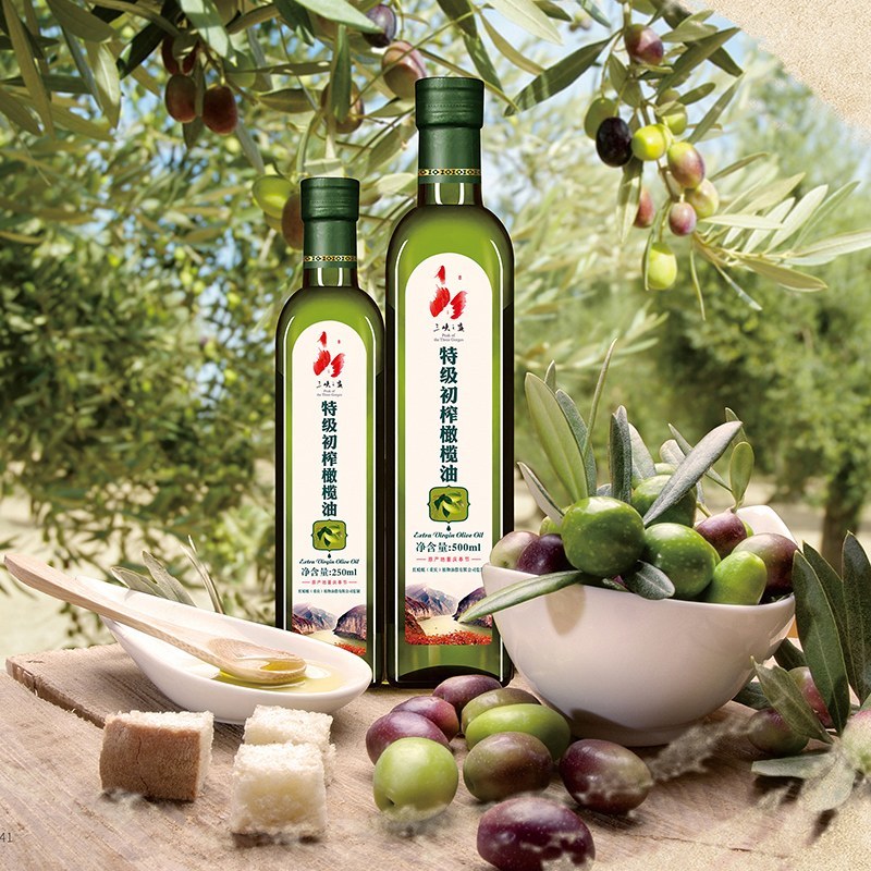 三峡之巅橄榄油100%特级初榨橄榄油500ml*2礼盒装