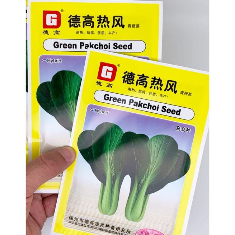 德高夏绿耐热耐湿亮绿青菜种子高温不拔节上海菜种子20克