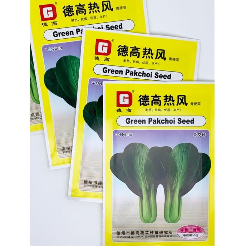 德高夏绿耐热耐湿亮绿青菜种子高温不拔节上海菜种子20克
