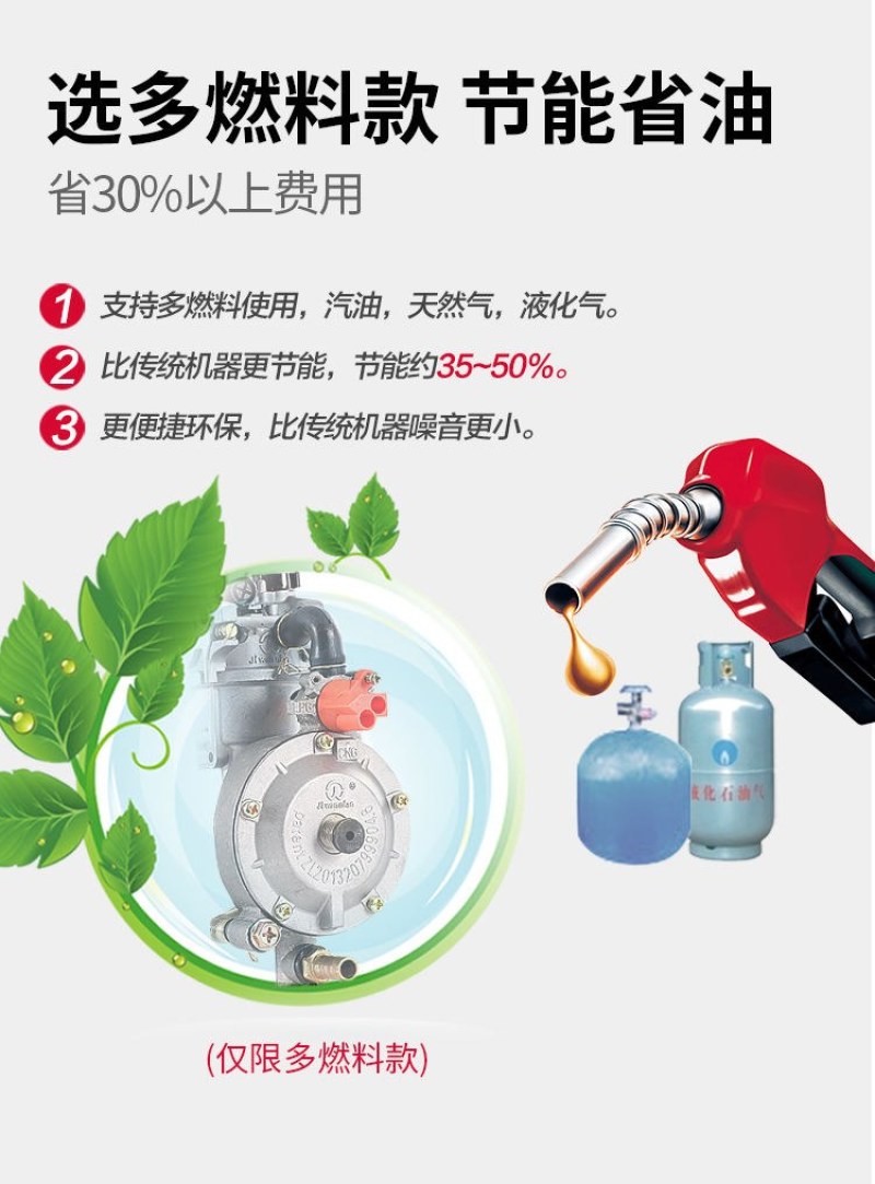 包邮）汽油发电机220v静音家用商用3/5/8/10千瓦