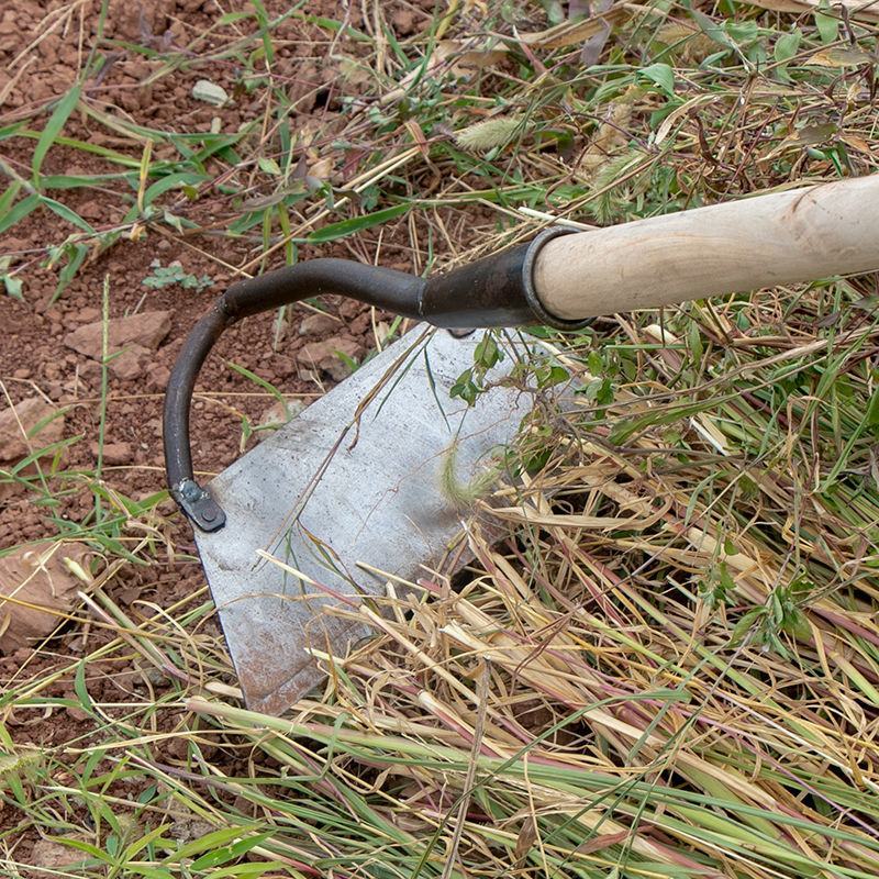农用带锯钢片除草锄头户外锄草工具农具种菜长柄全钢锻打草割