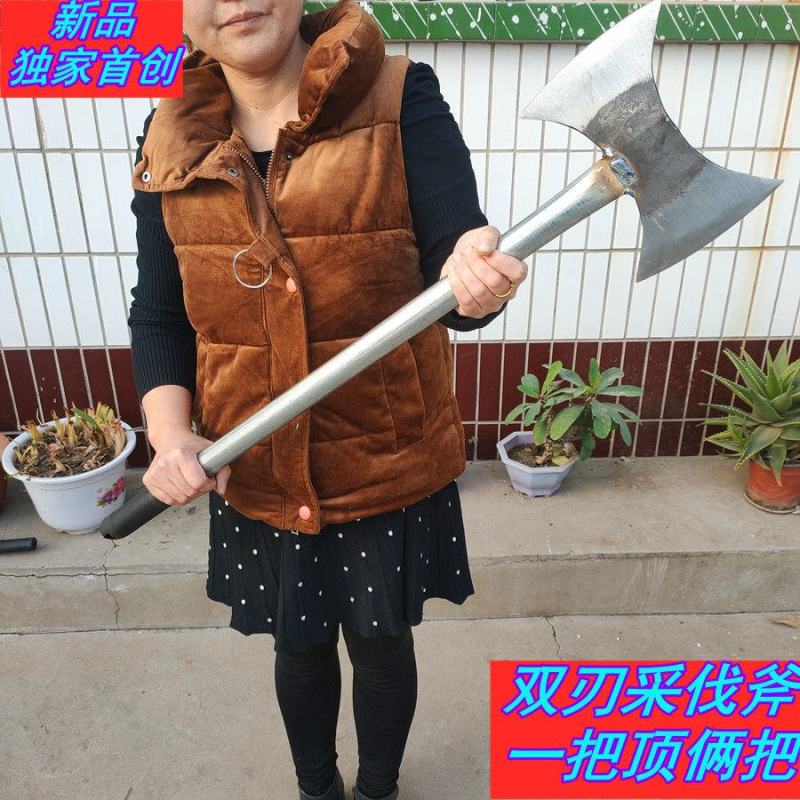 手工锻打斧子锰钢淬火斧头家用斧砍树工具砍柴户外开山劈