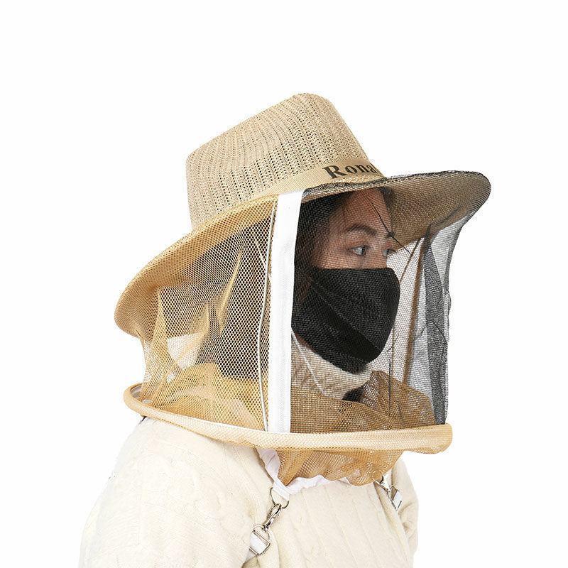 防蜂帽子蜜蜂帽透气型养蜂防护服专用蜜蜂箱