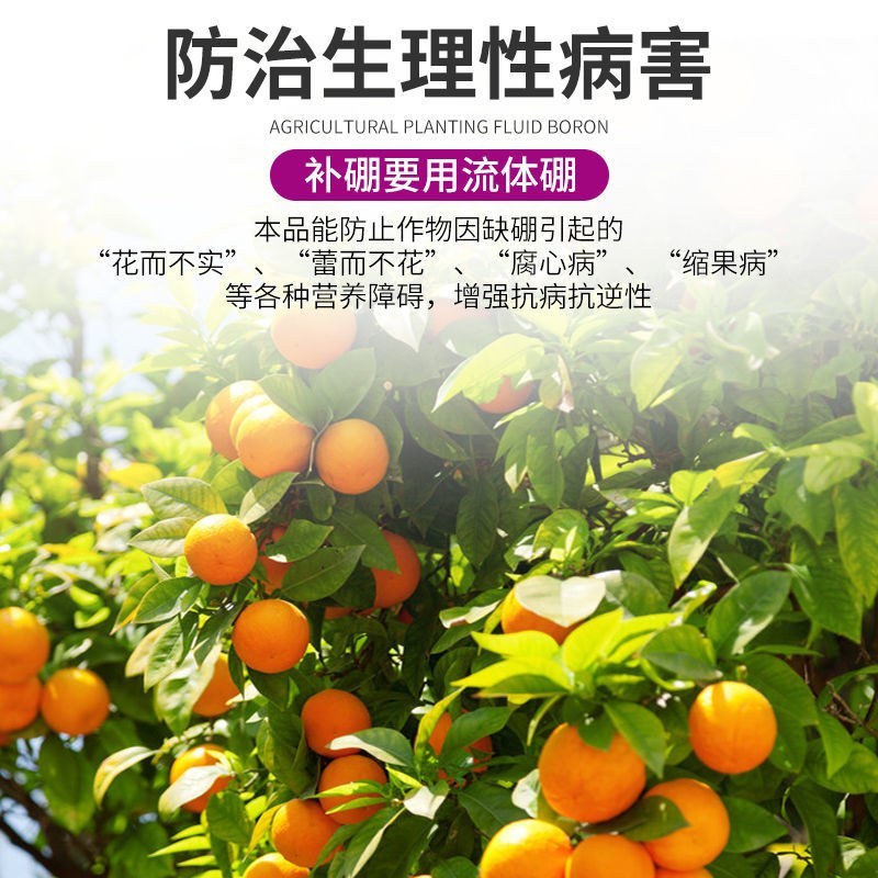 流体硼叶面硼肥果蔬保花保果促花芽分化提高座果微量元素