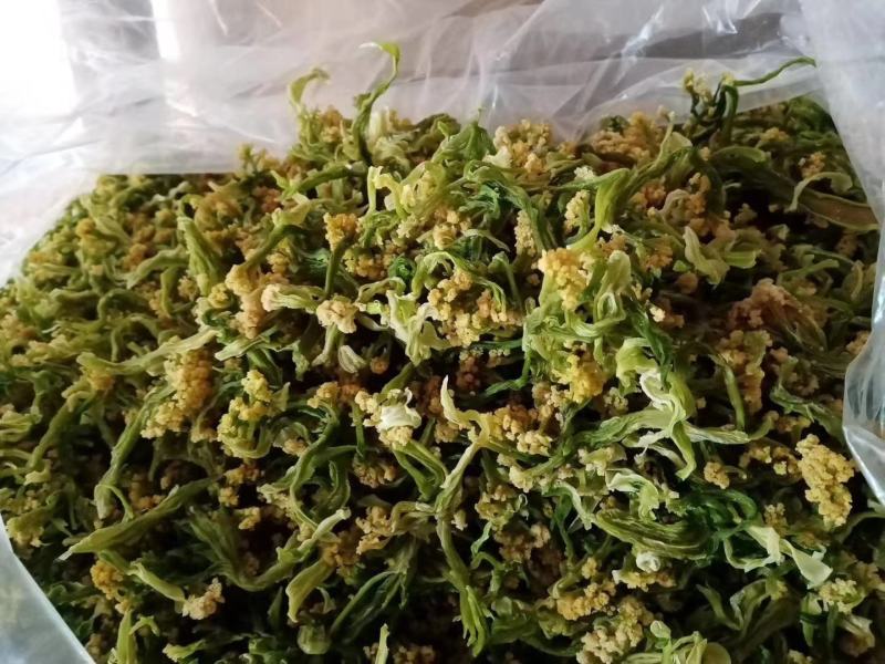 福建花菜干，色泽鲜艳，细沫少，冷库保存鲜新度好
