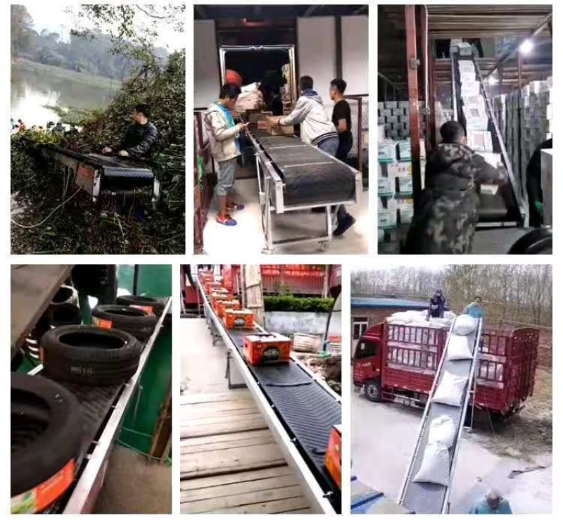 折叠升降式输送机，快递装卸车，工厂流水线，爬坡上料机