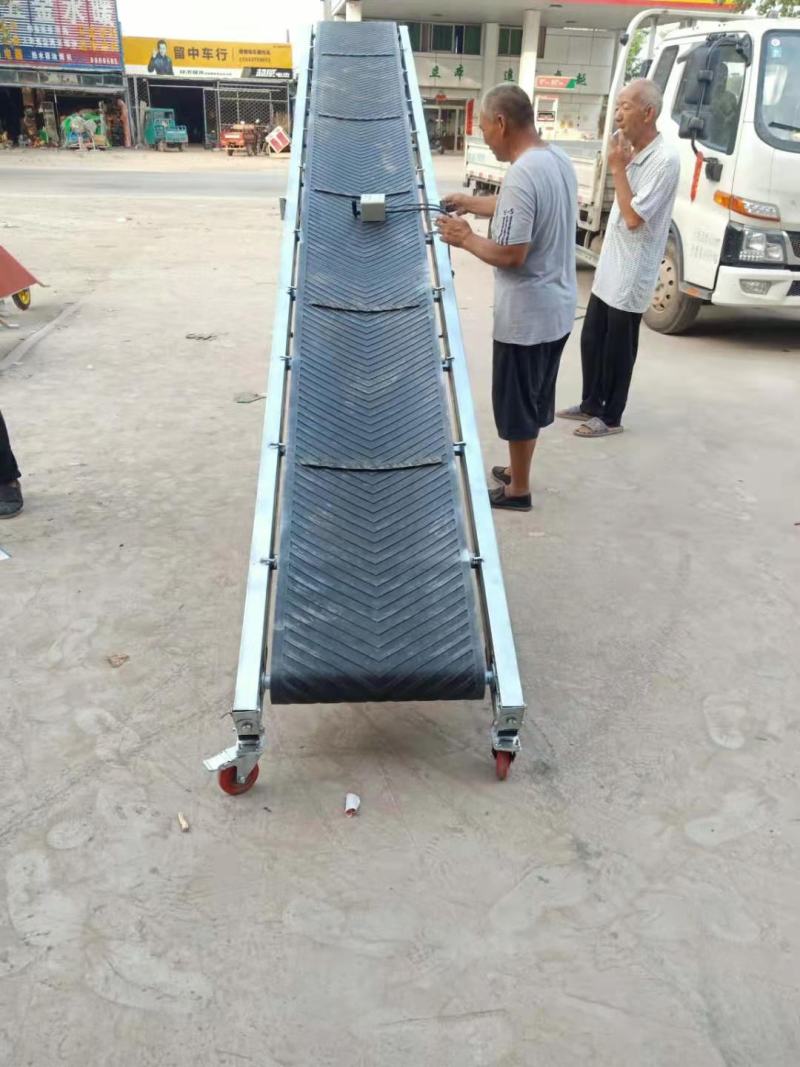折叠升降式小型输送带输送机带正反转高低可调移动方便