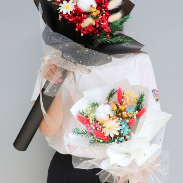 鲜花干花永生花满天星花束批发一件代发包邮七夕情人节礼物