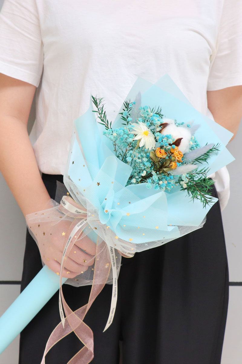 鲜花干花永生花满天星花束批发一件代发包邮七夕情人节礼物