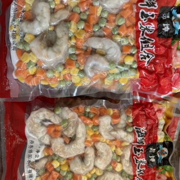 海鲜虾仁玉米组合虾仁玉米豌豆胡萝卜混合什锦菜海鲜